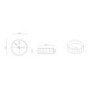 600mm Grey Wall Hung Countertop Vanity Unit with Basin and Chrome Handles - Empire