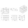 600mm Grey Wall Hung Countertop Vanity Unit with Basin and Chrome Handles - Empire