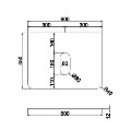 600mm Pink Wall Hung Countertop Vanity Unit with Basin and Chrome Handles - Empire