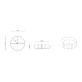 600mm Pink Wall Hung Countertop Vanity Unit with Basin and Chrome Handles - Empire