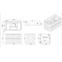 800mm White Wall Hung Countertop Vanity Unit with Basin and Chrome Handles - Empire