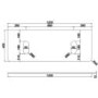 1200mm White Wall Hung Vanity Unit with Marble Top Countertop Double Basin & Brushed Chrome Handles- Empire