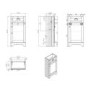 400mm White Cloakroom Vanity Unit with Basin - Baxenden