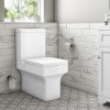 Baxenden Cloakroom Toilet Suite with White Floorstanding Vanity Unit and Basin 