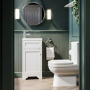 Close Coupled Toilet and White Basin Vanity Unit Cloakroom Suite - Baxenden