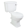 Close Coupled Toilet and Grey Basin Vanity Unit Traditional Cloakroom Suite - Baxenden