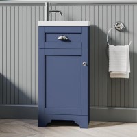 400mm Blue Cloakroom Vanity Unit with Basin - Baxenden 400mm Blue Cloakroom Vanity Unit with Basin - Baxenden