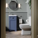 BUN/BeBa_25840/77812 Baxenden Cloakroom Toilet Suite with Blue Floorstanding Vanity Unit and Basin
