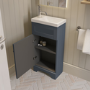 Baxenden Cloakroom Toilet Suite with Blue Floorstanding Vanity Unit and Basin