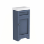 Baxenden Cloakroom Toilet Suite with Blue Floorstanding Vanity Unit and Basin