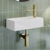 Cloakroom Matt Wall Hung Basin Right Hand and Waste 405mm - Detroit