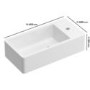 Cloakroom Matt Wall Hung Basin Right Hand and Waste 405mm - Detroit