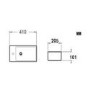 Cloakroom Matt Wall Hung Basin Right Hand and Waste 405mm - Detroit