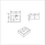 Cloakroom Wall Hung Basin and Waste 330mm - Houston
