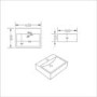 Cloakroom Wall Hung Basin and Waste 400mm - Houston