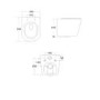 Verona Matt Grey Rimless Wall Hung Toilet and Countertop Basin Suite with White Vanity Shelf