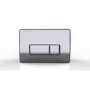 Matt White Wall Hung Rimless Toilet with Soft Close Seat Chrome Pneumatic Flush Plate 820mm Frame & Cistern - Verona