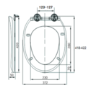 Wall Hung Rimless Short Projection Toilet with Soft Close Seat - Alcor