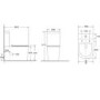 GRADE A1 - Close Coupled Rimless Toilet with Slim Soft Close Seat - Newport