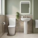 BUN/BeBa_25883/78119 Close Coupled Toilet and Basin Bathroom Suite - Newport