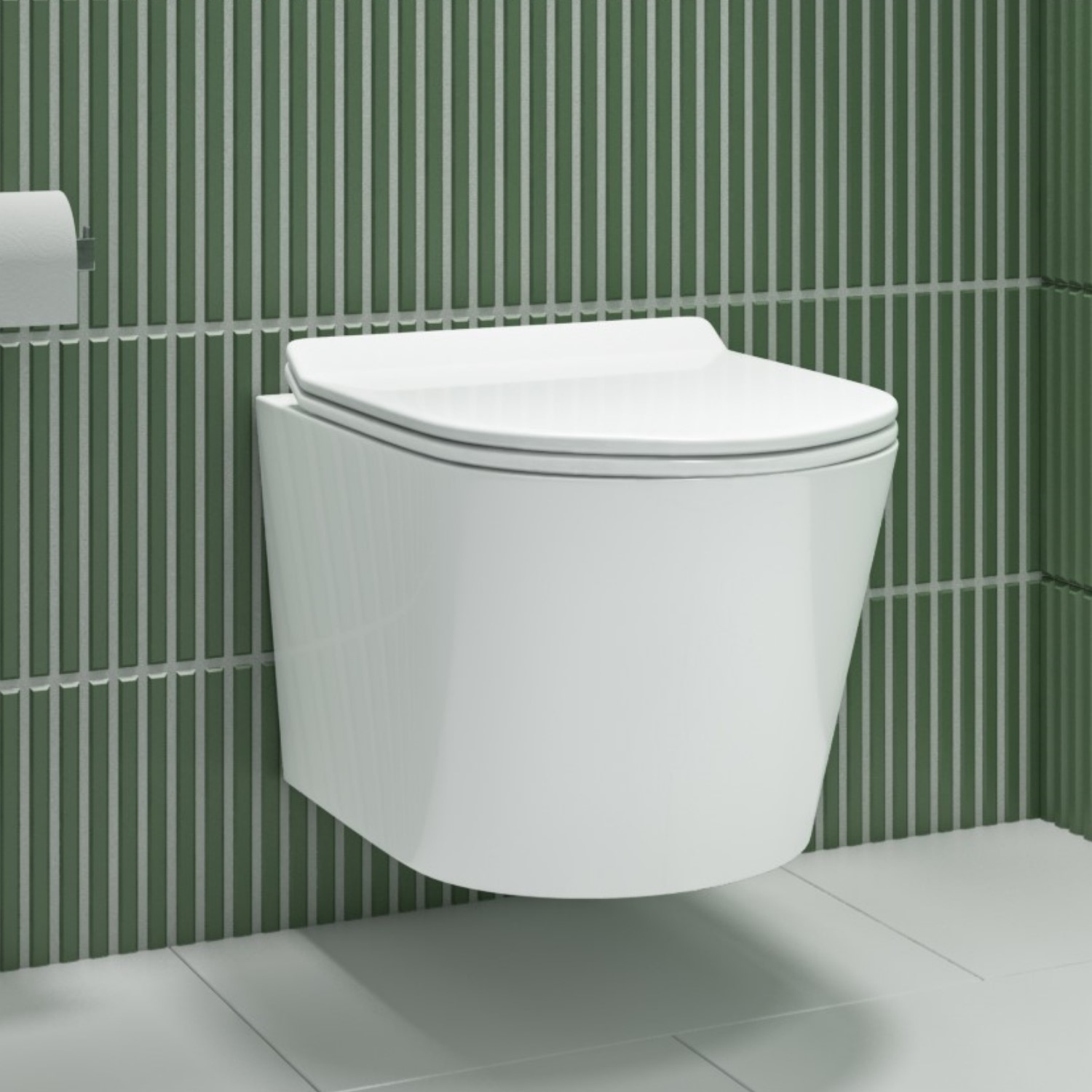 Wall Hung Rimless Toilet with Soft Close Seat - Newport