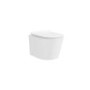 Wall Hung Rimless Toilet with Slim Soft Close Seat Frame Cistern and Chrome Flush - Newport