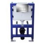 Wall Hung Rimless Toilet with Slim Soft Close Seat Frame Cistern and Chrome Flush - Newport