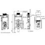 Wall Hung Rimless Toilet with Slim Soft Close Seat Frame Cistern and Chrome Flush - Newport