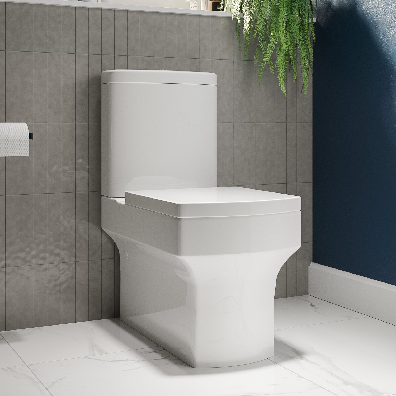 Ashford Close Coupled Rimless Toilet With Soft Close Seat BUN/BeBa_25892/77073