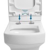 GRADE A1 - Close Coupled Rimless Toilet with Soft Close Seat - Ashford