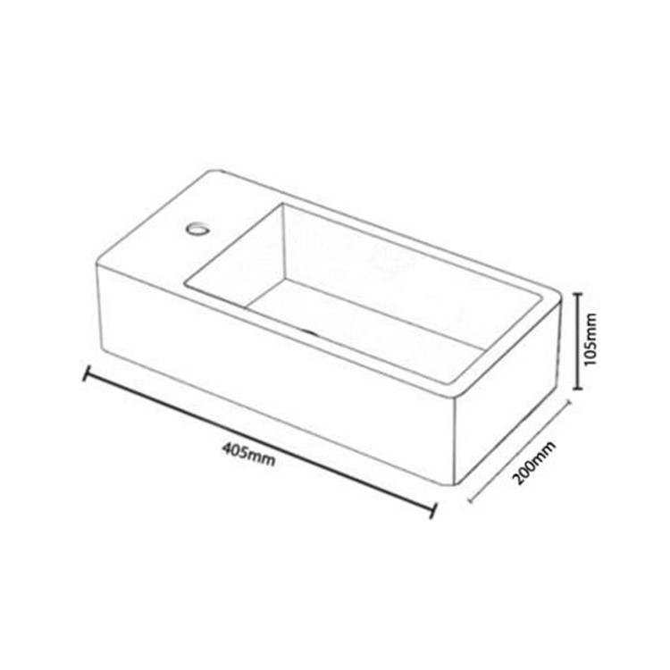 Close Coupled Toilet and Left Hand Wall Hung Basin Cloakroom Suite - Ashford