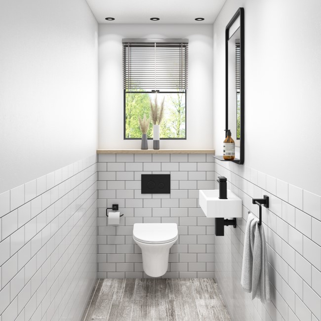 Wall Hung Rimless Toilet with Slim Soft Close Seat - Valencia
