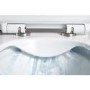 Wall Hung Toilet with Soft Close Seat Wall Hanging Frame Cistern and Black Flush Plate - Santiago