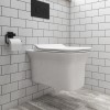 Cloakroom Suite with Basin, Wall Hung Rimless Toilet &amp; Soft Close Seat