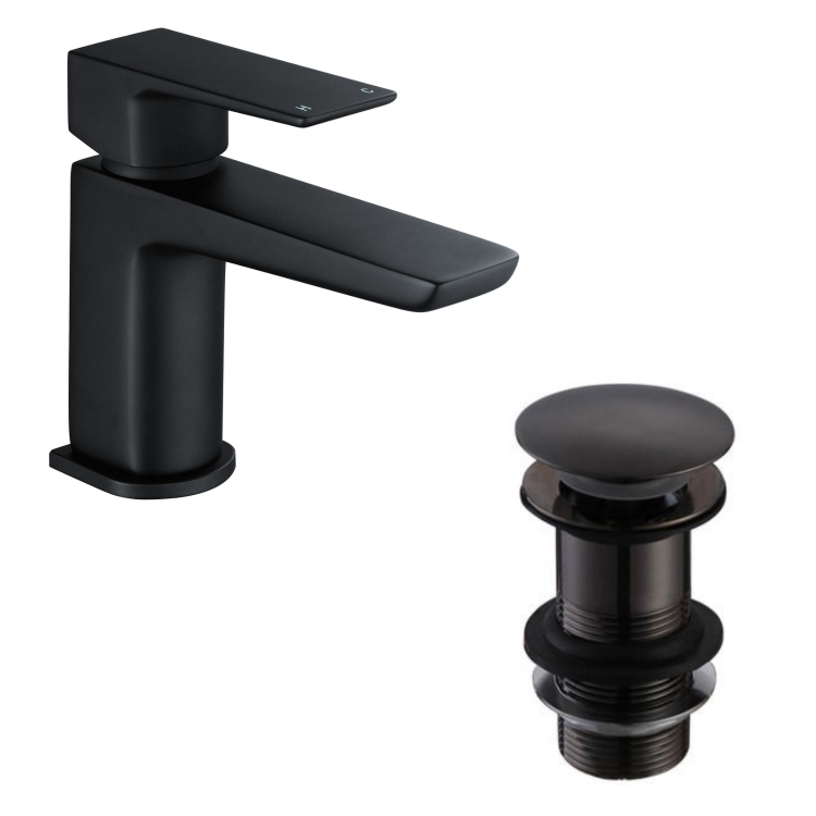Comfort Height Close Coupled Toilet and Basin with Tap & Waste Cloakroom Suite - Indiana