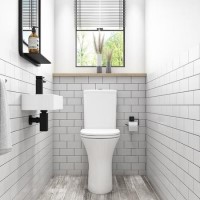 Cloakroom Suite with Left Hand Basin, Comfort Height Toilet & Soft Close Seat Cloakroom Suite with Left Hand Basin, Comfort Height Toilet & Soft Close Seat