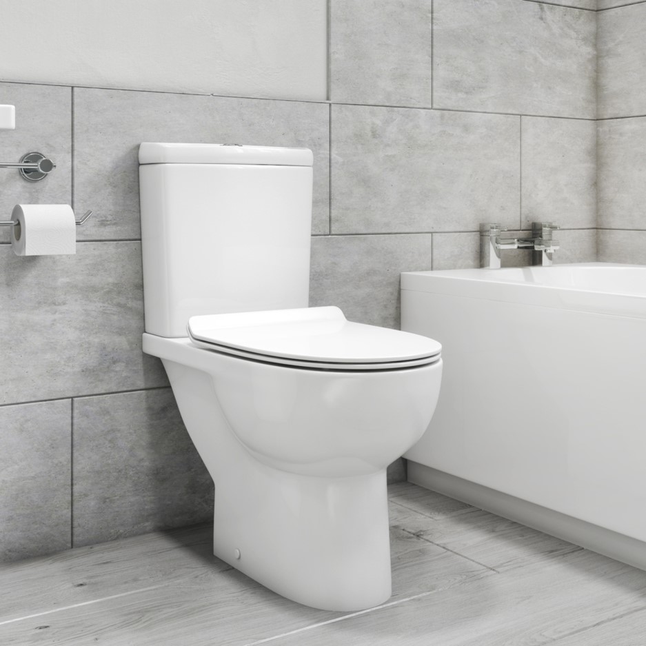 Venice Rimless Close Coupled Short Projection Toilet and Soft Close