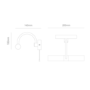 Set of 2 Chrome Bathroom Wall Lights