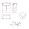 1200mm White Toilet and Sink Unit with Round Toilet - Harper