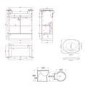 1200mm White Toilet and Sink Unit with Round Toilet - Harper