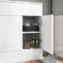 1500mm White Toilet and Sink Unit with Storage Unit and Square Toilet - Harper