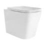 1500mm White Toilet and Sink Unit with Storage Unit and Round Toilet - Harper