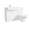 1200mm White Toilet and Sink Unit with Square Toilet - Harper