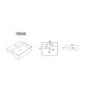 670mm White Freestanding Vanity Unit with Square Basin - Harper
