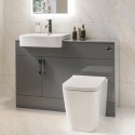 BUN/BeBa_25982/76974 1200mm Grey Toilet and Sink Unit with Square Toilet - Harper