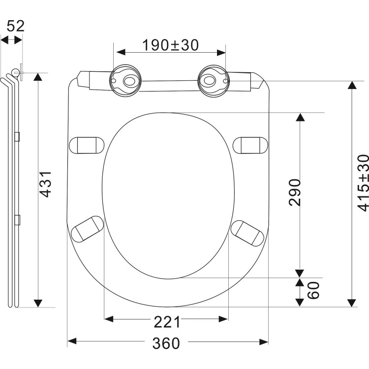 Back to Wall Rimless Toilet with Soft Close Seat - Newport