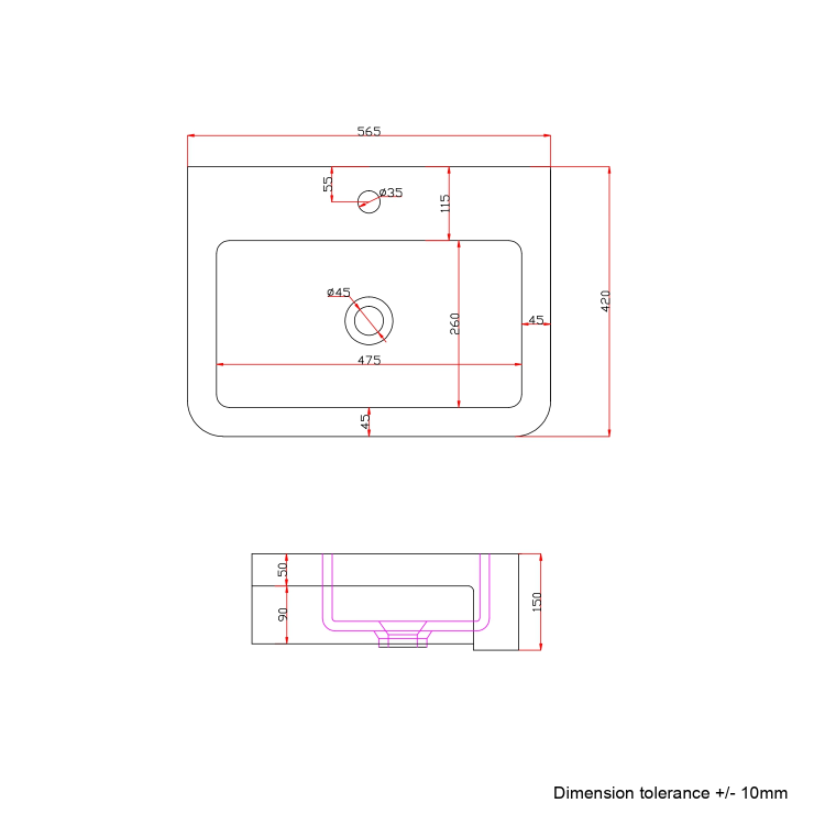 1500mm Grey Toilet and Sink Unit with Storage Unit and Square Toilet - Harper