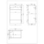 1500mm Grey Toilet and Sink Unit with Storage Unit and Square Toilet - Harper
