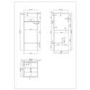 1500mm Grey Toilet and Sink Unit with Storage Unit and Square Toilet - Harper