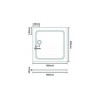 900mm Square Shower Enclosure with Sliding Corner Entry &amp; Tray - Juno